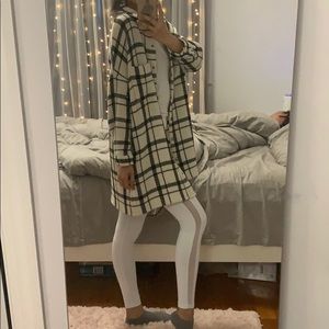 H&M plaid coat
